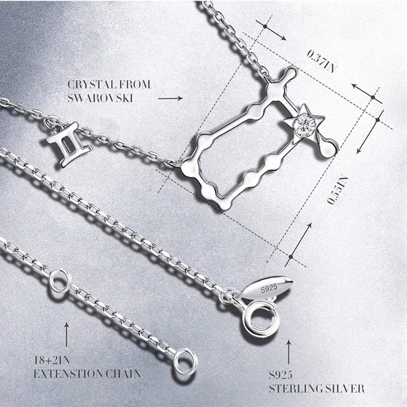 ⭐️cryslove Zodiac Sign Gemini Necklace⭐️ - Picture 4 of 8